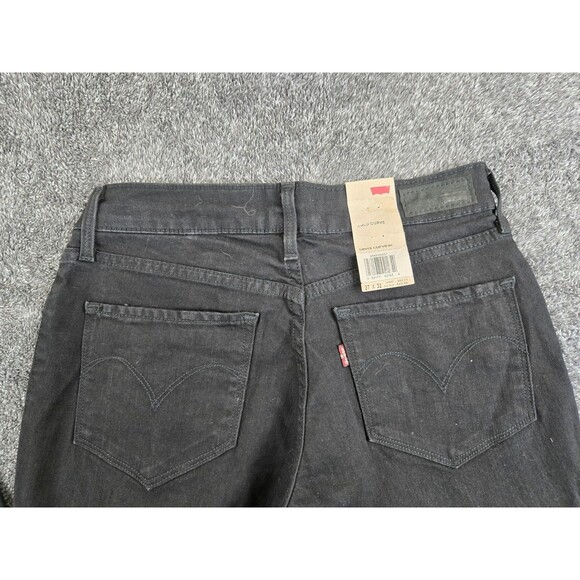 New Women's Levi's Black Bold Curve Mid Rise Skinny Jeans in Size 27x32 NWT - Picture 2 of 11